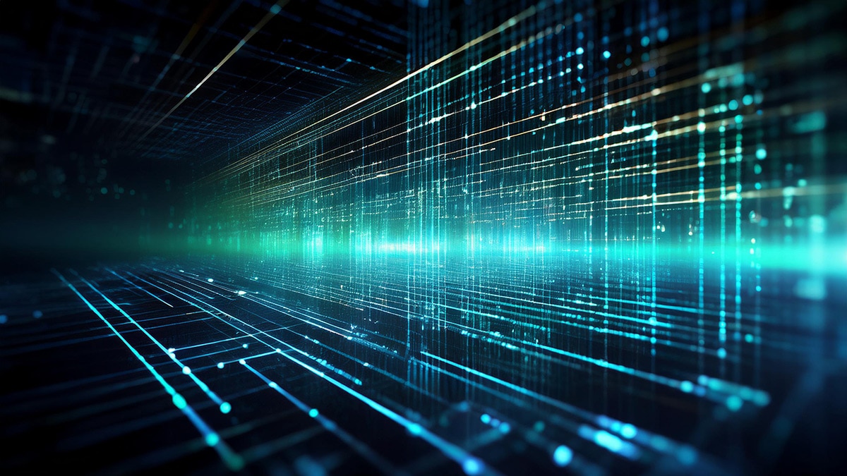 Abstract illustration with glowing blue lines Abstract illustration with glowing blue lines