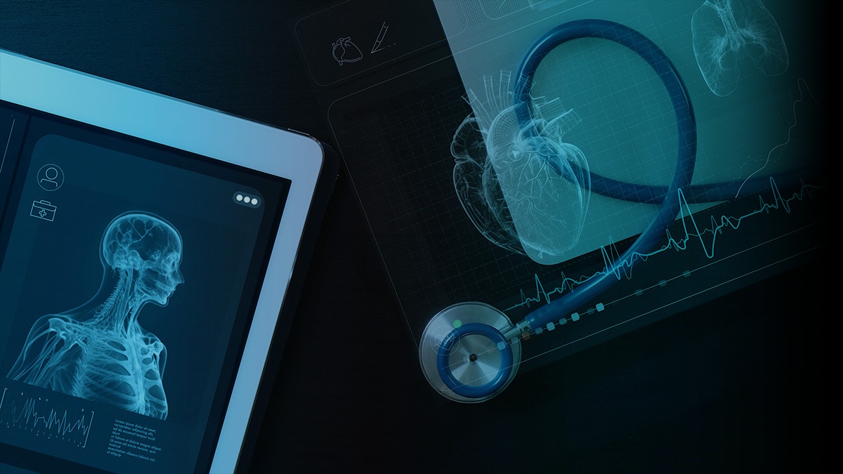 Top view of cardiologist doctor medical healthcare desk Top view of cardiologist doctor medical healthcare desk