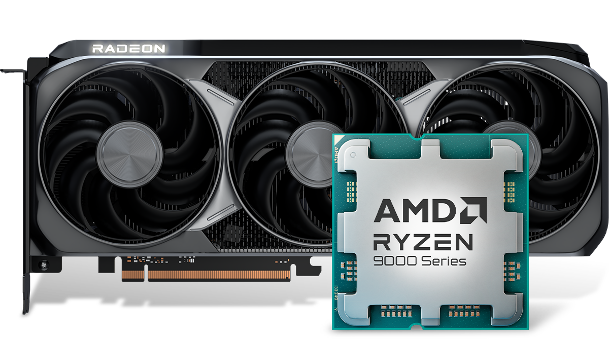 AMD Ryzen 9000 Series processor and Radeon RX 9700 GPU